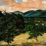 "Country Landscape,"August 1, 1946-Luigi Lucioni-Framed Premier Image Canvas