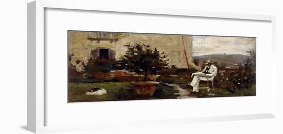 Luigi Tommasi in Garden, 1884-Silvestro Lega-Framed Giclee Print