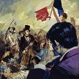 The French Revolution Inspired Eugene Delacroix to Paint Liberty Guiding the French People-Luis Arcas Brauner-Giclee Print