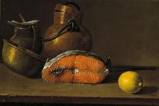 Still Life with Box of Jellied Fruit, Bread, Silver Salver, Glass, and Wine Cooler, 1770-Luis Egidio Meléndez-Giclee Print