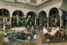 Familia En Un Patio De Sevilla-Luis Jimenez Aranda-Mounted Giclee Print