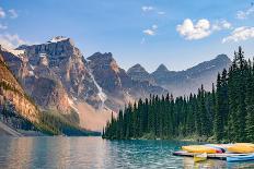 Lake Moraine, Near Lake Louise, Banff National Park, Canadian Rockies-Luis Leamus-Photographic Print