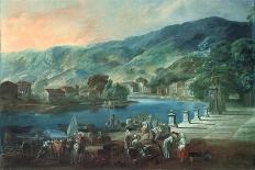 View of El Arenal in Bilbao, Ca 1784-Luis Paret y Alcázar-Giclee Print