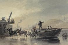 View of Blackfriars Bridge from the Surrey Shore, with Boats in the Foreground, London, C1825-Luke Clennell-Giclee Print
