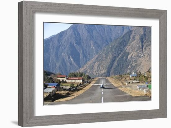 Lukla Airport and Runway, Solu Khumbu Region, Nepal, Himalayas, Asia-Ben Pipe-Framed Photographic Print
