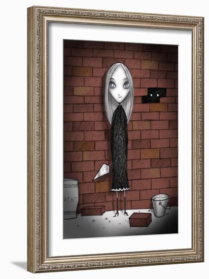 Lulu with bricks-Harry Briggs-Framed Giclee Print