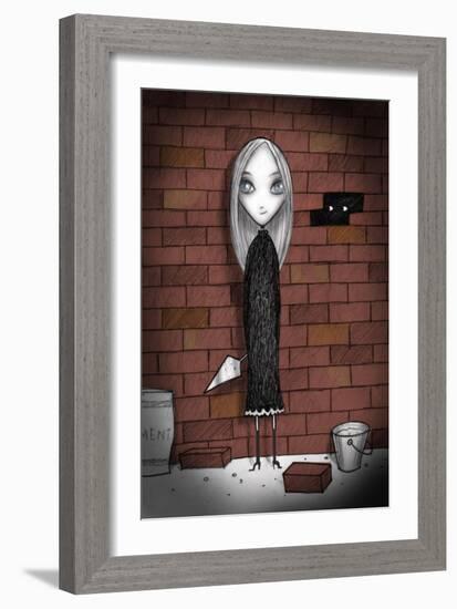 Lulu with bricks-Harry Briggs-Framed Giclee Print