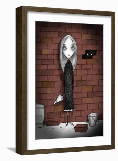 Lulu with bricks-Harry Briggs-Framed Giclee Print