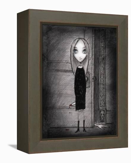 Lulu with knife-Harry Briggs-Framed Premier Image Canvas