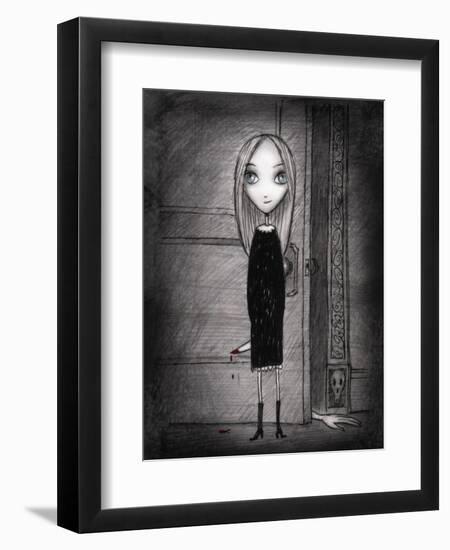 Lulu with knife-Harry Briggs-Framed Giclee Print