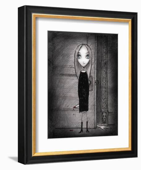 Lulu with knife-Harry Briggs-Framed Giclee Print