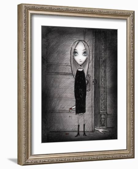 Lulu with knife-Harry Briggs-Framed Giclee Print