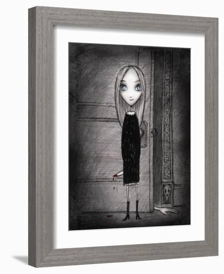 Lulu with knife-Harry Briggs-Framed Giclee Print