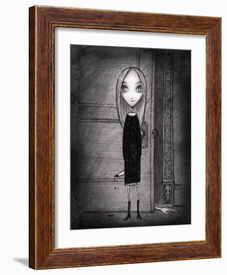 Lulu with knife-Harry Briggs-Framed Giclee Print