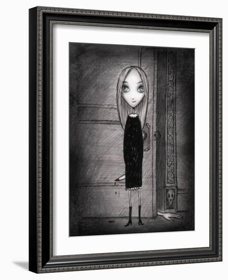 Lulu with knife-Harry Briggs-Framed Giclee Print