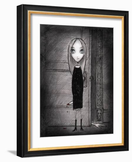 Lulu with knife-Harry Briggs-Framed Giclee Print