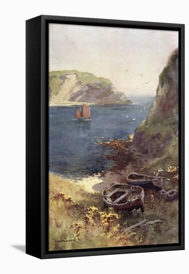 Lulworth Cove-Ernest W Haslehust-Framed Premier Image Canvas