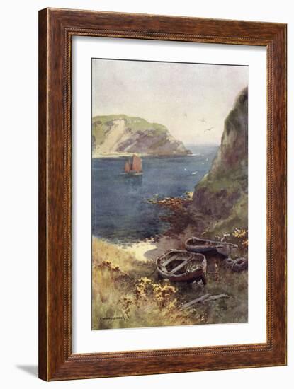 Lulworth Cove-Ernest W Haslehust-Framed Photographic Print