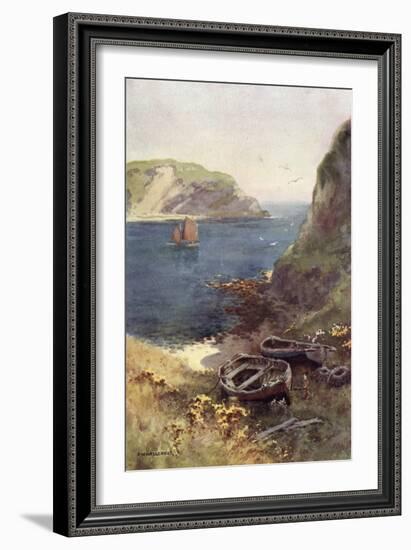 Lulworth Cove-Ernest W Haslehust-Framed Photographic Print