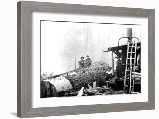 Lumber Break-Clark Kinsey-Framed Art Print