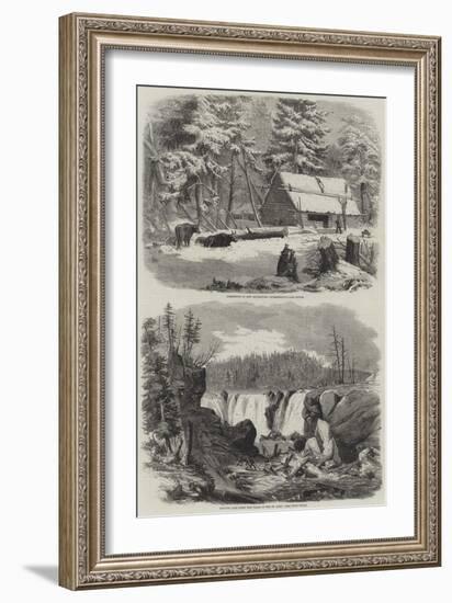 Lumbering in New Brunswick-null-Framed Giclee Print