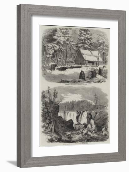 Lumbering in New Brunswick-null-Framed Giclee Print