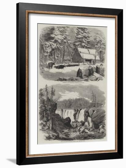 Lumbering in New Brunswick-null-Framed Giclee Print