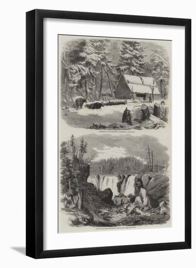 Lumbering in New Brunswick-null-Framed Giclee Print