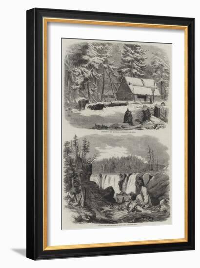 Lumbering in New Brunswick-null-Framed Giclee Print