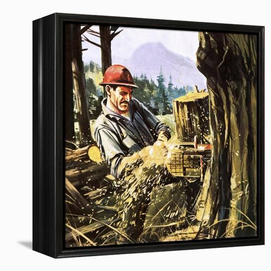 Lumberjack-Gerry Wood-Framed Premier Image Canvas