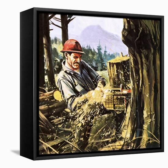 Lumberjack-Gerry Wood-Framed Premier Image Canvas