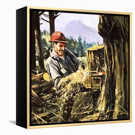 Lumberjack-Gerry Wood-Framed Premier Image Canvas