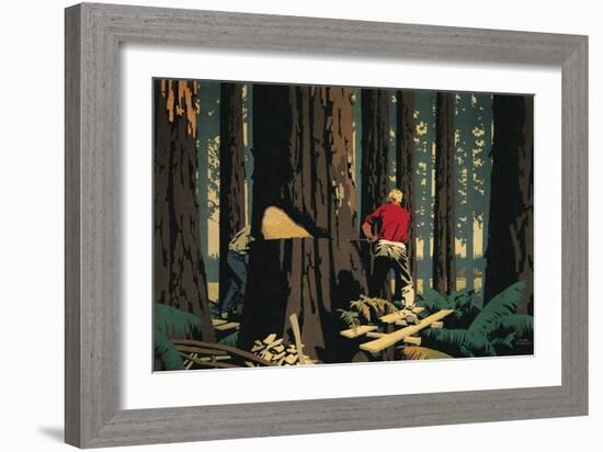 Lumberjacks, 1930-null-Framed Giclee Print