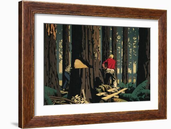 Lumberjacks, 1930-null-Framed Giclee Print