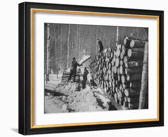 Lumbermen at Lumber Camp in Newfoundland-Carl Mydans-Framed Photographic Print