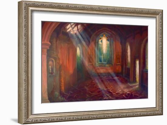 Lumière Fantôme, 2022, (Oil on Canvas) Architecture-Lee Campbell-Framed Giclee Print