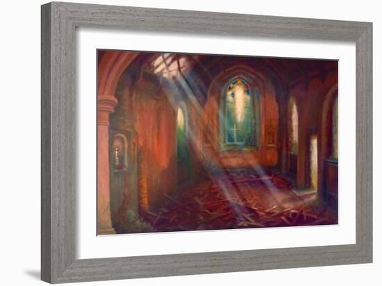 Lumière Fantôme, 2022, (Oil on Canvas) Architecture-Lee Campbell-Framed Giclee Print