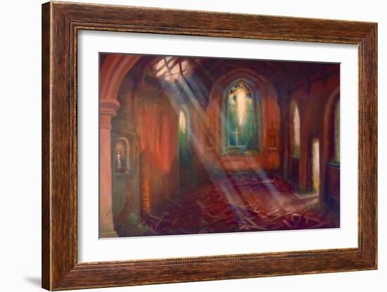 Lumière Fantôme, 2022, (Oil on Canvas) Architecture-Lee Campbell-Framed Giclee Print