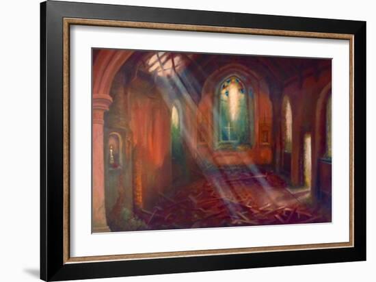 Lumière Fantôme, 2022, (Oil on Canvas) Architecture-Lee Campbell-Framed Giclee Print