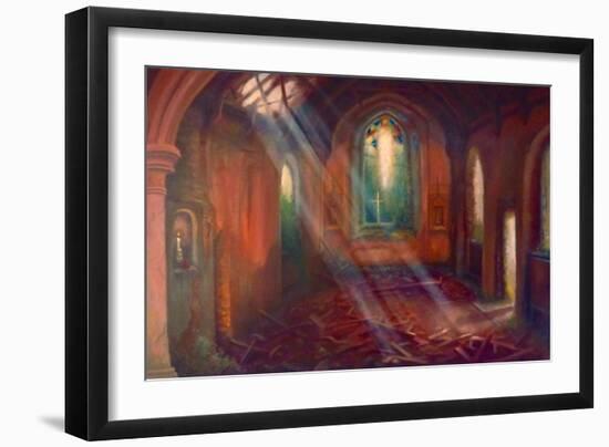 Lumière Fantôme, 2022, (Oil on Canvas) Architecture-Lee Campbell-Framed Giclee Print