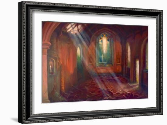 Lumière Fantôme, 2022, (Oil on Canvas) Architecture-Lee Campbell-Framed Giclee Print