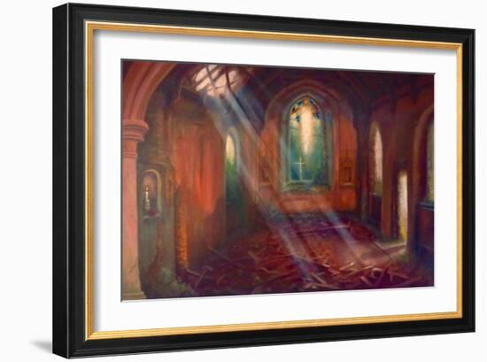 Lumière Fantôme, 2022, (Oil on Canvas) Architecture-Lee Campbell-Framed Giclee Print