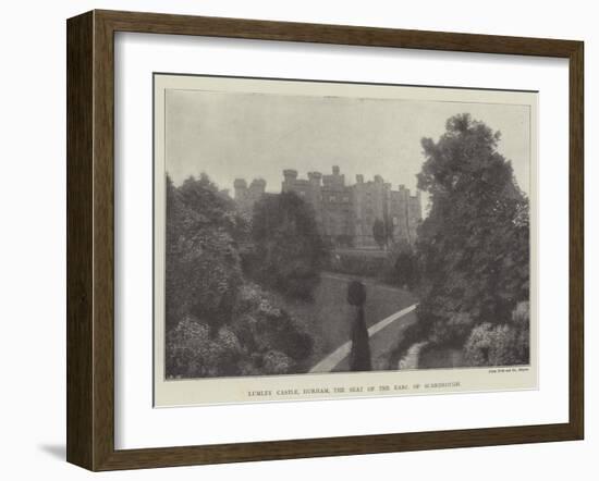 Lumley Castle, Durham, the Seat of the Earl of Scarbrough-null-Framed Giclee Print