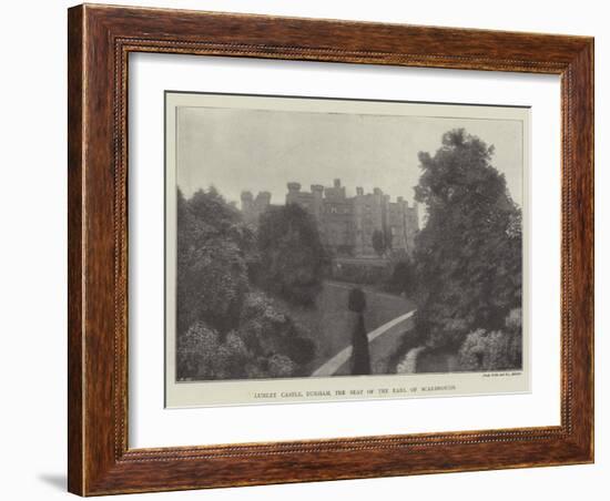 Lumley Castle, Durham, the Seat of the Earl of Scarbrough-null-Framed Giclee Print