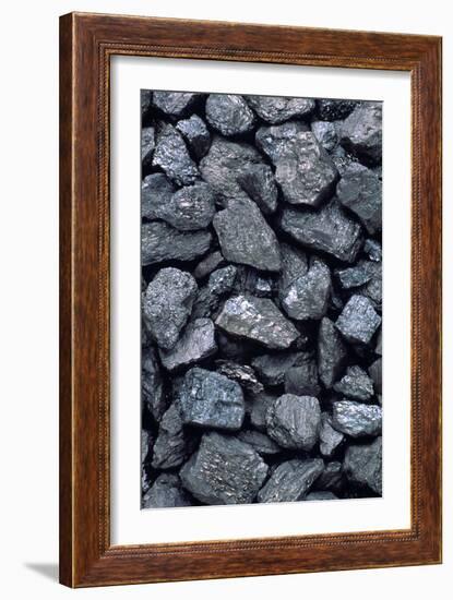 Lumps of High-grade Anthracite Coal-Kaj Svensson-Framed Photographic Print