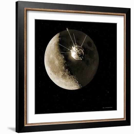 Luna 1 Spacecraft At the Moon, 1959-Detlev Van Ravenswaay-Framed Photographic Print