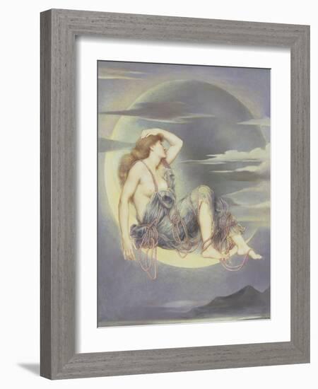 Luna, 1885-Evelyn De Morgan-Framed Giclee Print