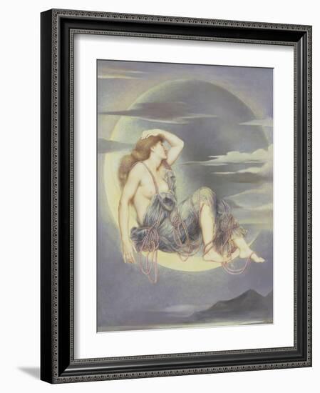 Luna, 1885-Evelyn De Morgan-Framed Giclee Print