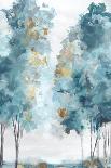 Golden Blue Forest-Luna Mavis-Stretched Canvas