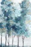 Golden Blue Forest-Luna Mavis-Stretched Canvas